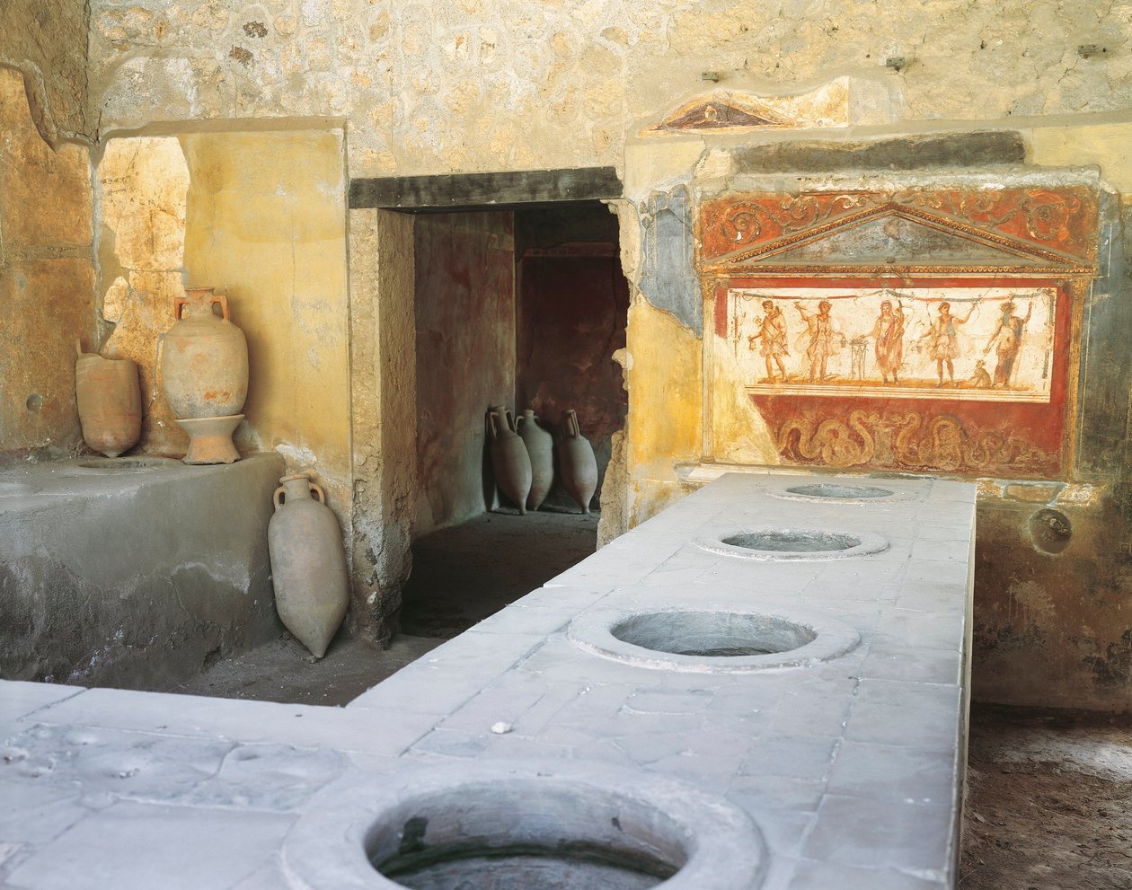 Itália, Região da Campânia, Pompeia, Thermopolium in Via dell