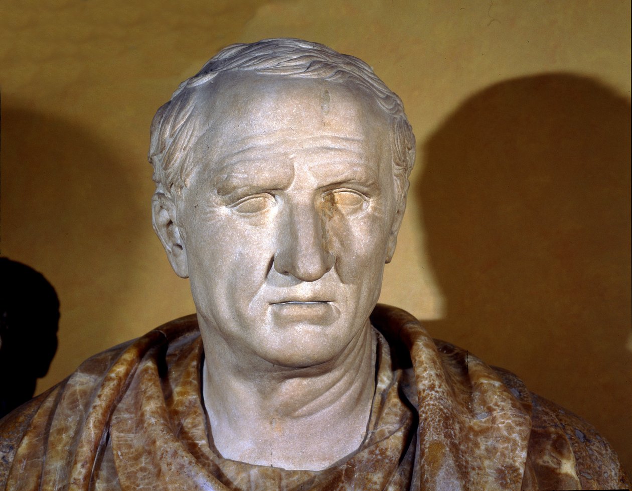 Busto de mármore de Cícero (Marcus Tullius Cícero) - político romano, orador e escritor) de Roman Roman