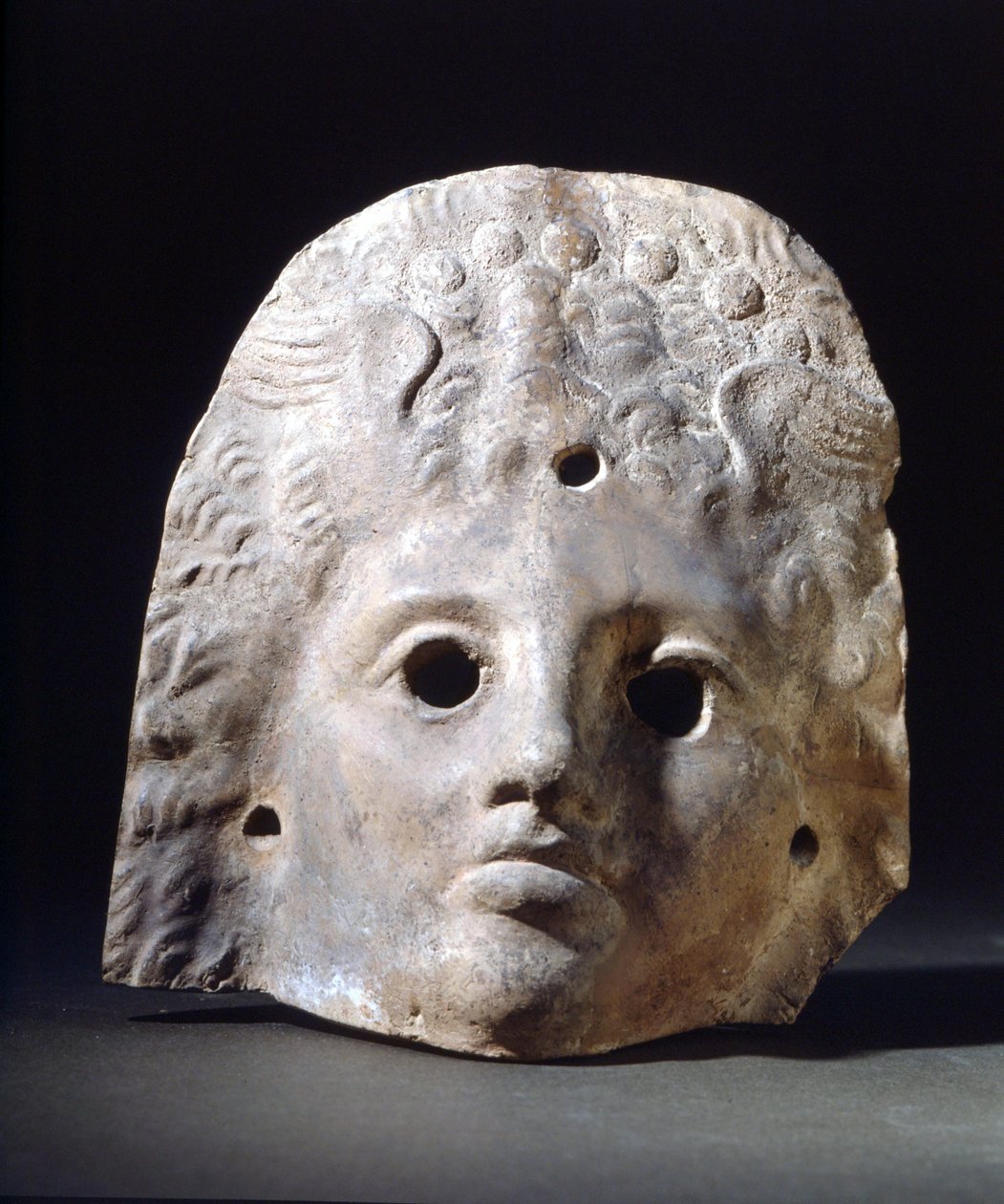 Máscara para tragédias na era romana. Museo della scala. Milano de Roman Roman