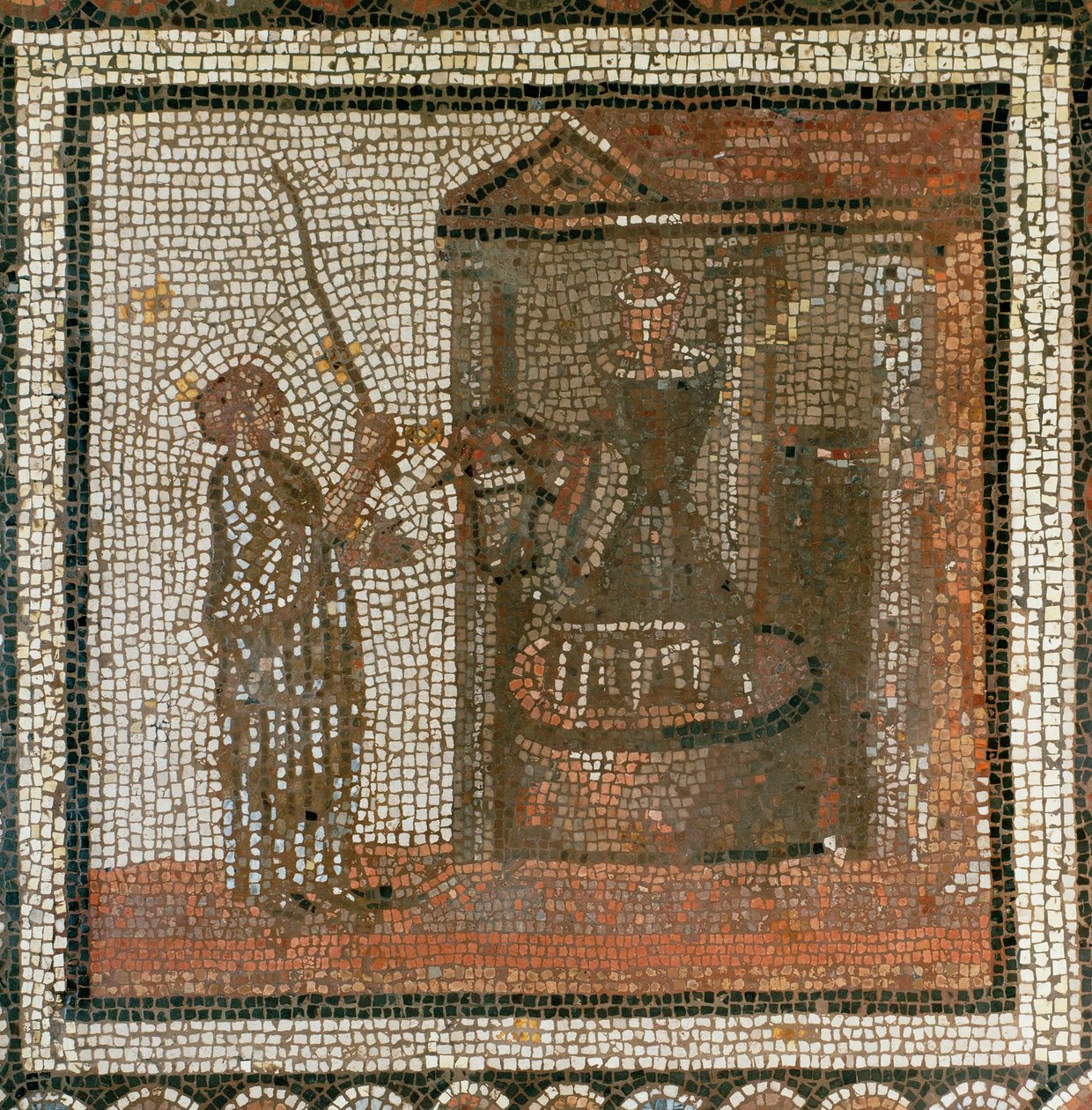 Moinho com mós (mosaico) de Roman Roman