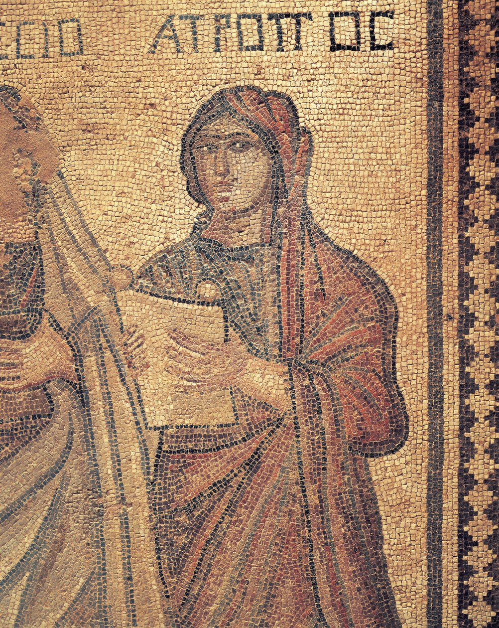Mosaico representando a leitura de uma jovem mulher, A casa de Theseus, Villa Romana, Paphos, Chipre
(foto) de Roman Roman