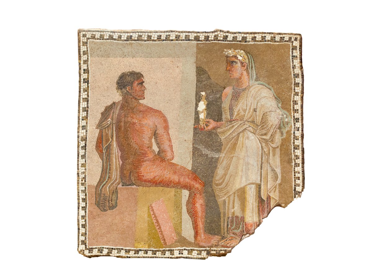 Mosaico com Orestes e Iphigenia (mosaico) de Roman Roman
