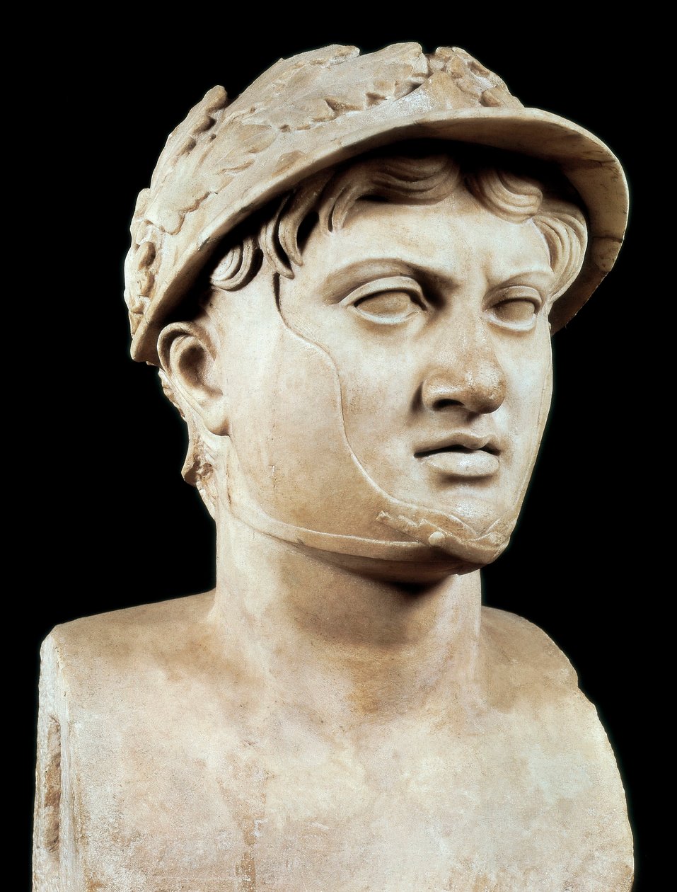 Arte Romana: busto de Pirro 1 (319-272 a.C.) (mármore) de Roman Roman