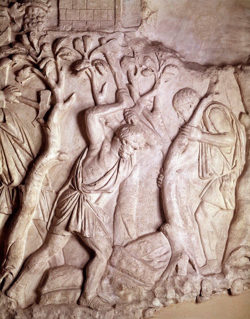Arte romana: cena de clareira, baixo relevo, Museu de Antiguidades Romanas, Roma de Roman Roman