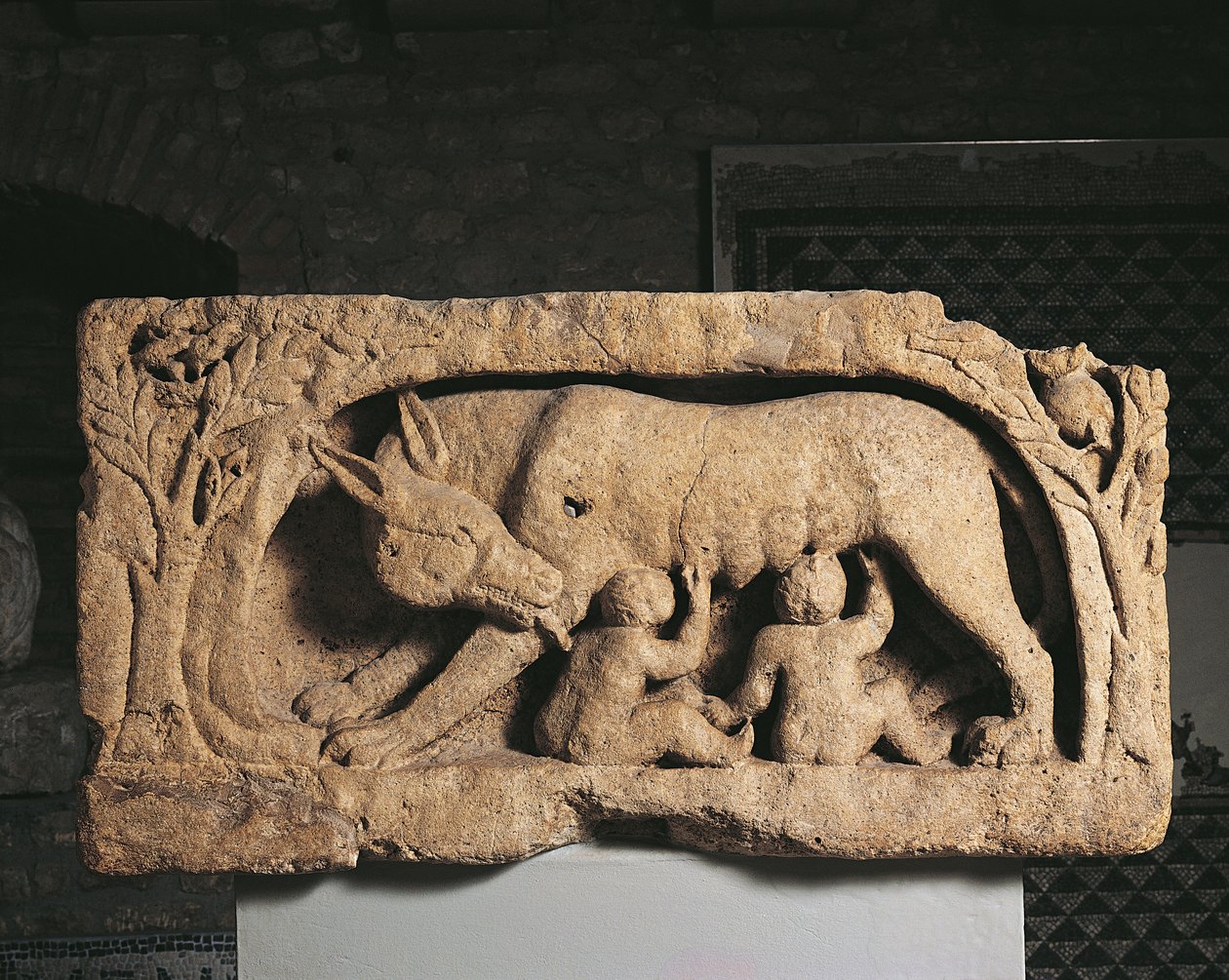 Romulus e Remus (calcário) de Roman Roman