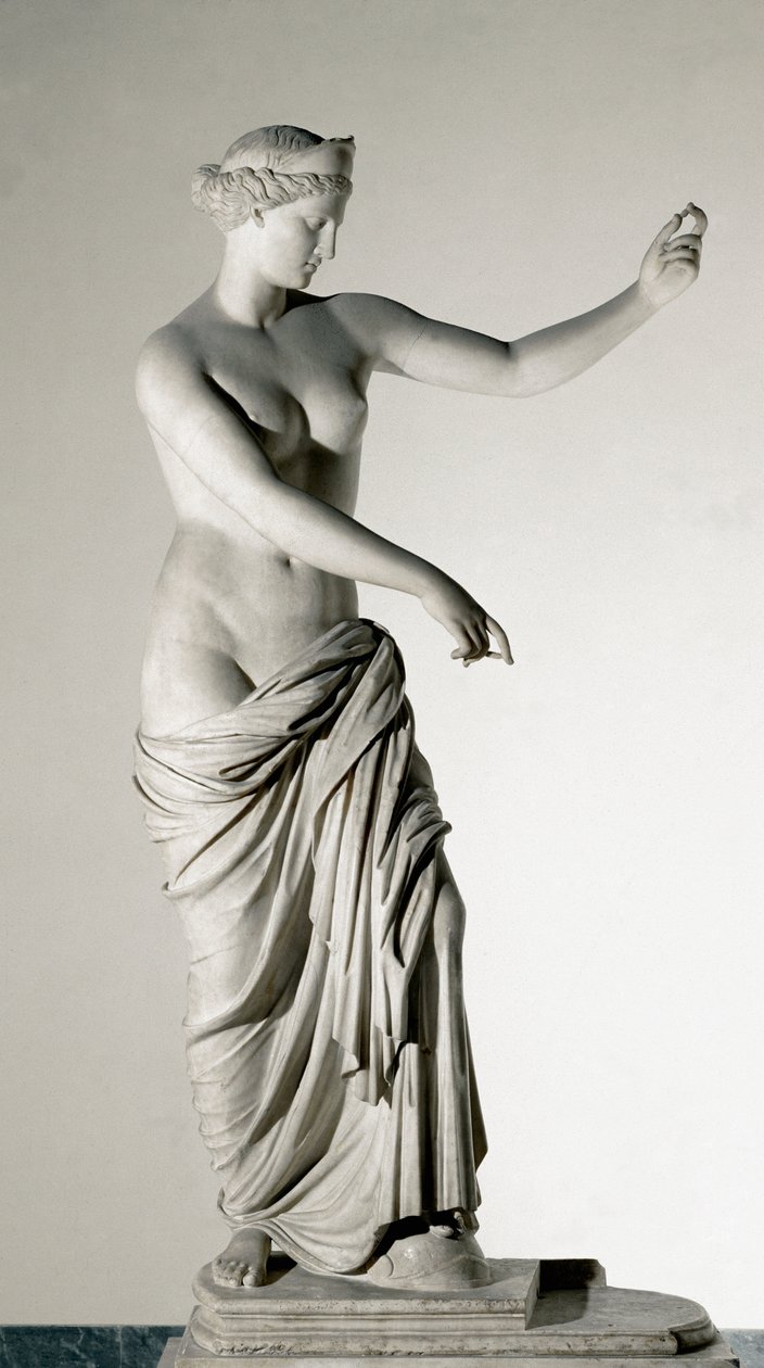 Vénus de Cápua com espelho (escultura de mármore depois de um original grego do século IV-3 a.C.) de Roman Roman