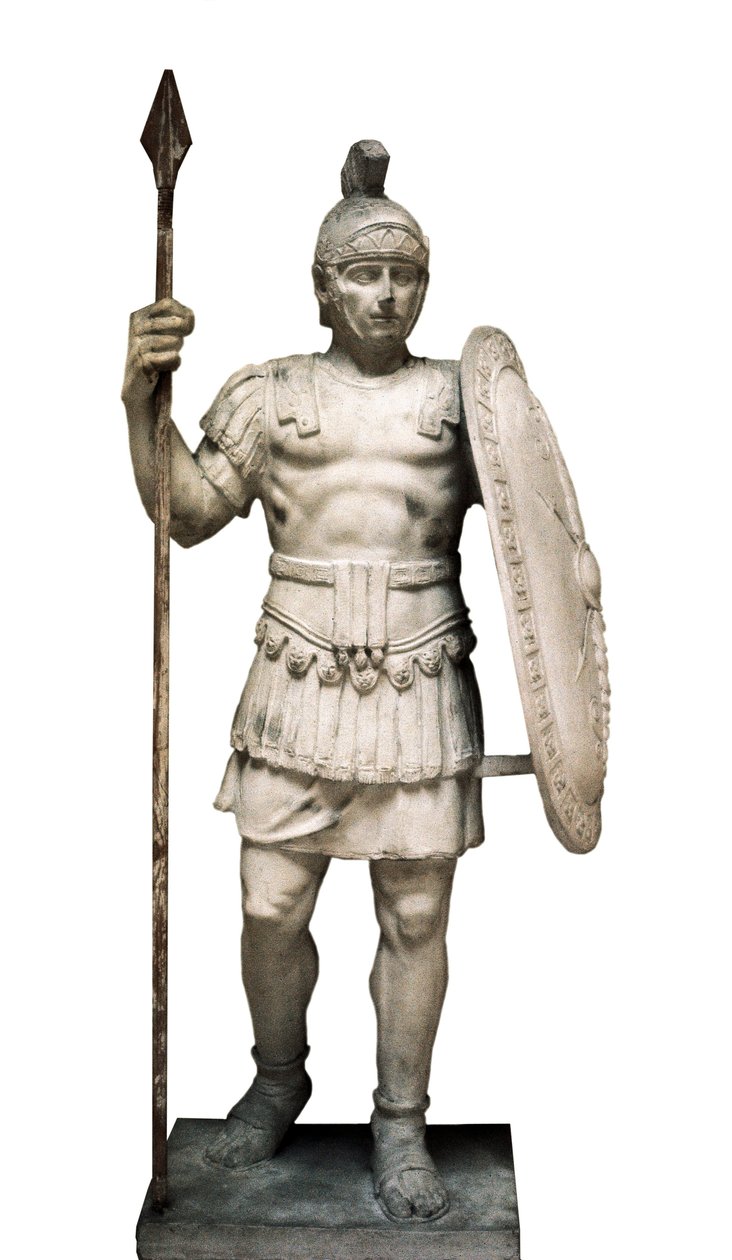 escultura de uma guarda pretoriana de Roman Roman