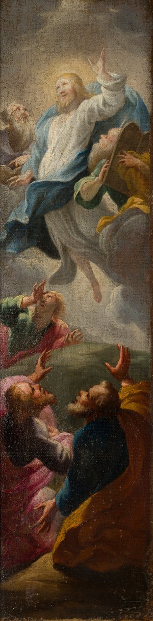 Cristo aparecendo aos seus discípulos, c.1650-1750 (óleo sobre tela) de Roman School