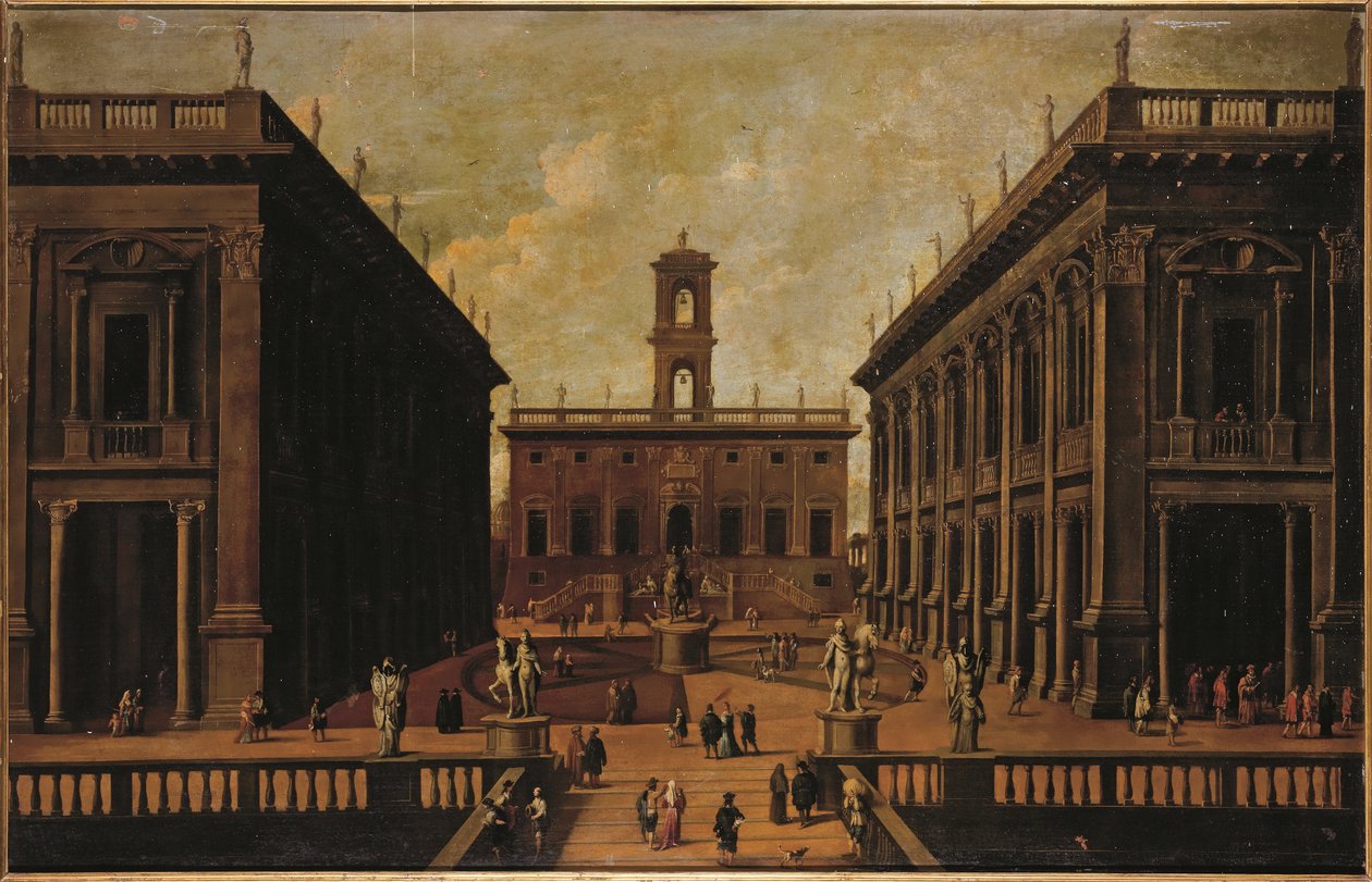 Vista da Piazza del Campidoglio, Roma de Roman School