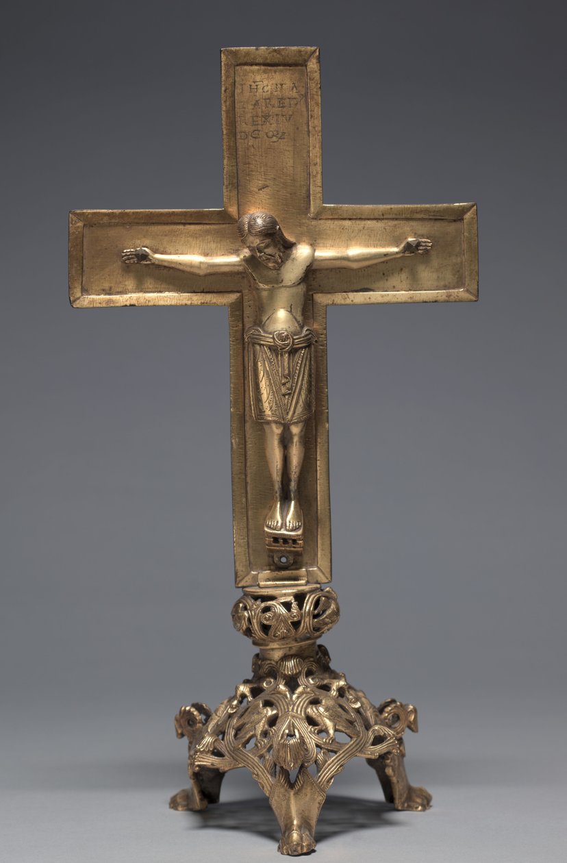 Cruz do altar com suporte, Hildesheim, Baixa Saxônia, 1140-1150 de Romanesque