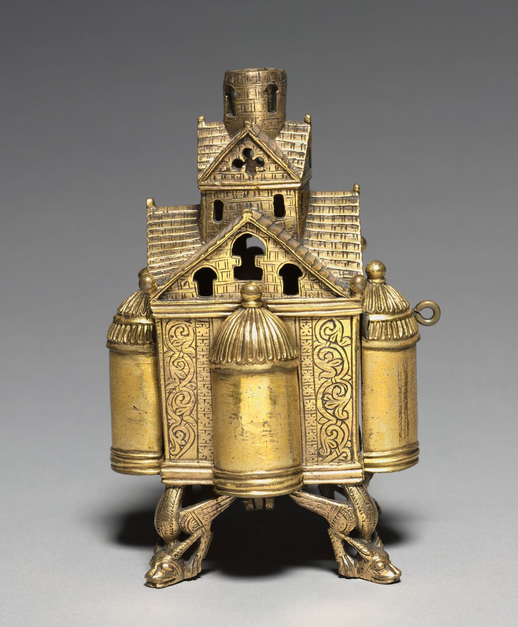 Queimador de incenso e suporte para uma cruz de altar, 1150-1175 de Romanesque