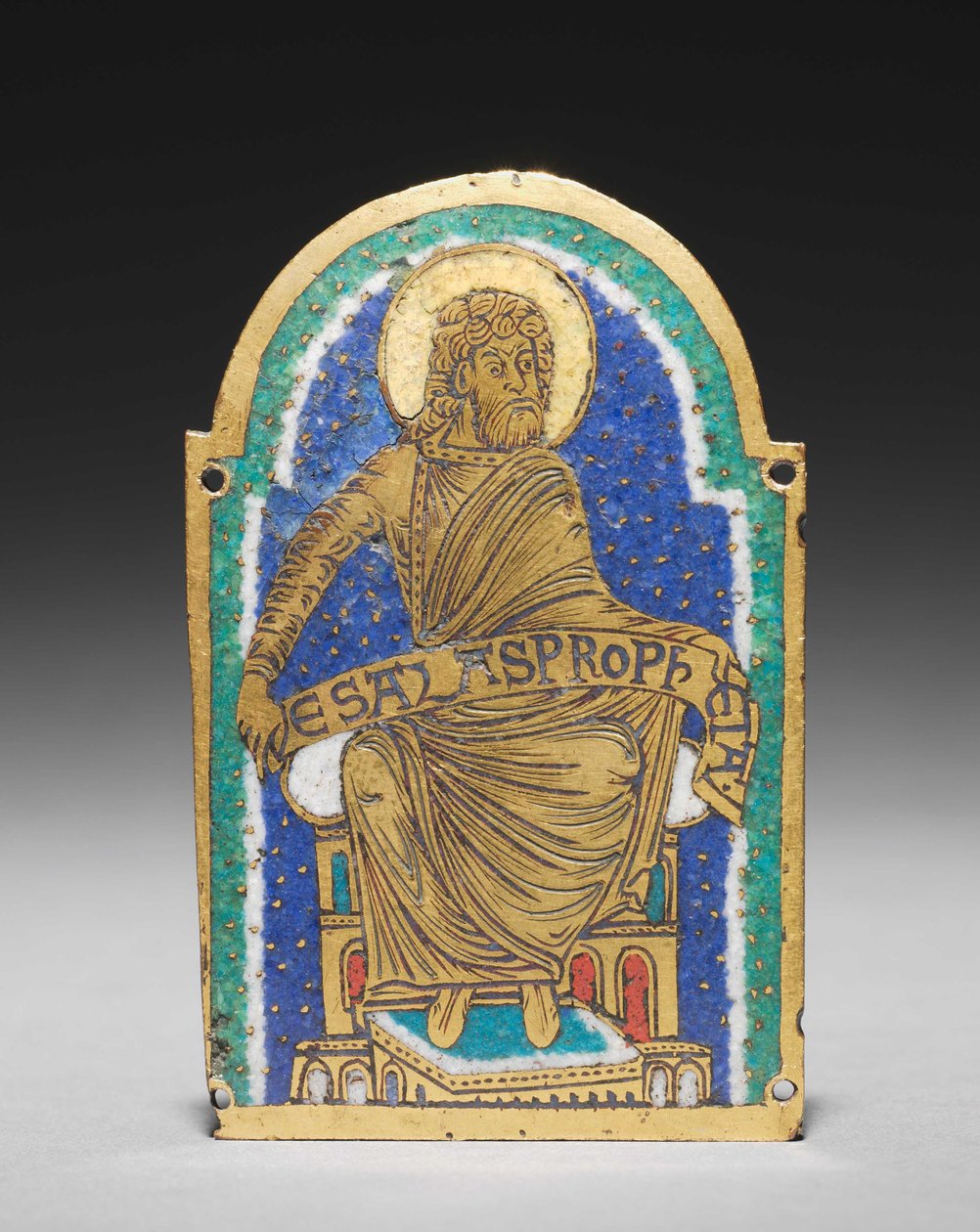 Placa: Profeta Sentado em um Relicário: Esais de Romanesque