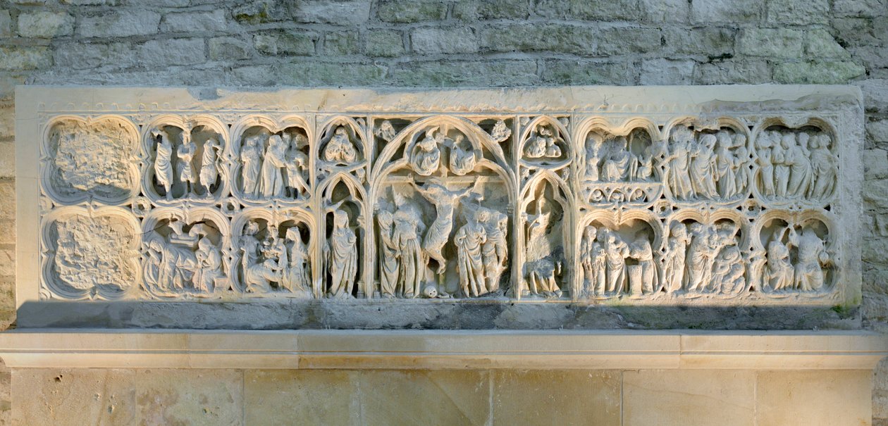 Arte românica: retábulo representando várias cenas do Evangelho de Romanesque