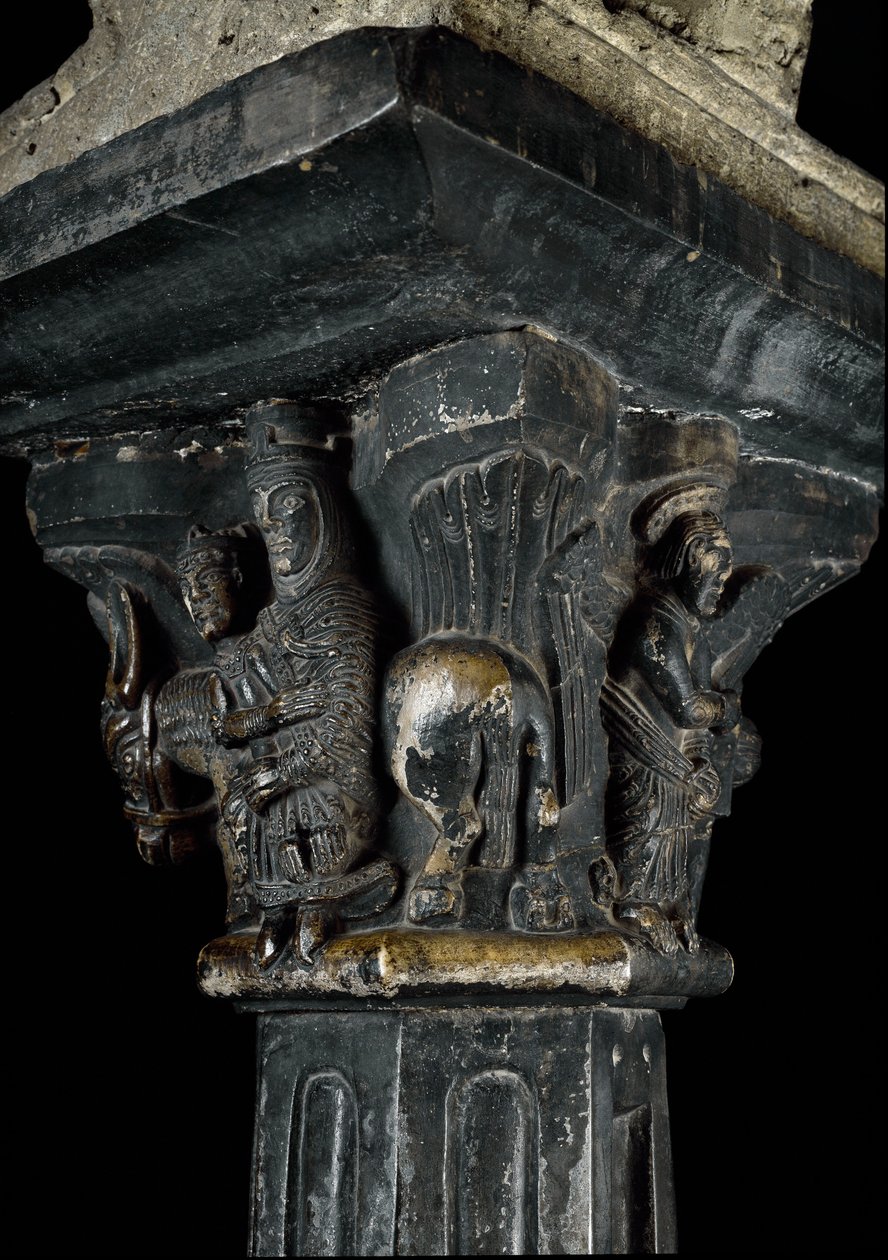 Arte românica: capital do século XII. Aosta, Priorato di Sant 