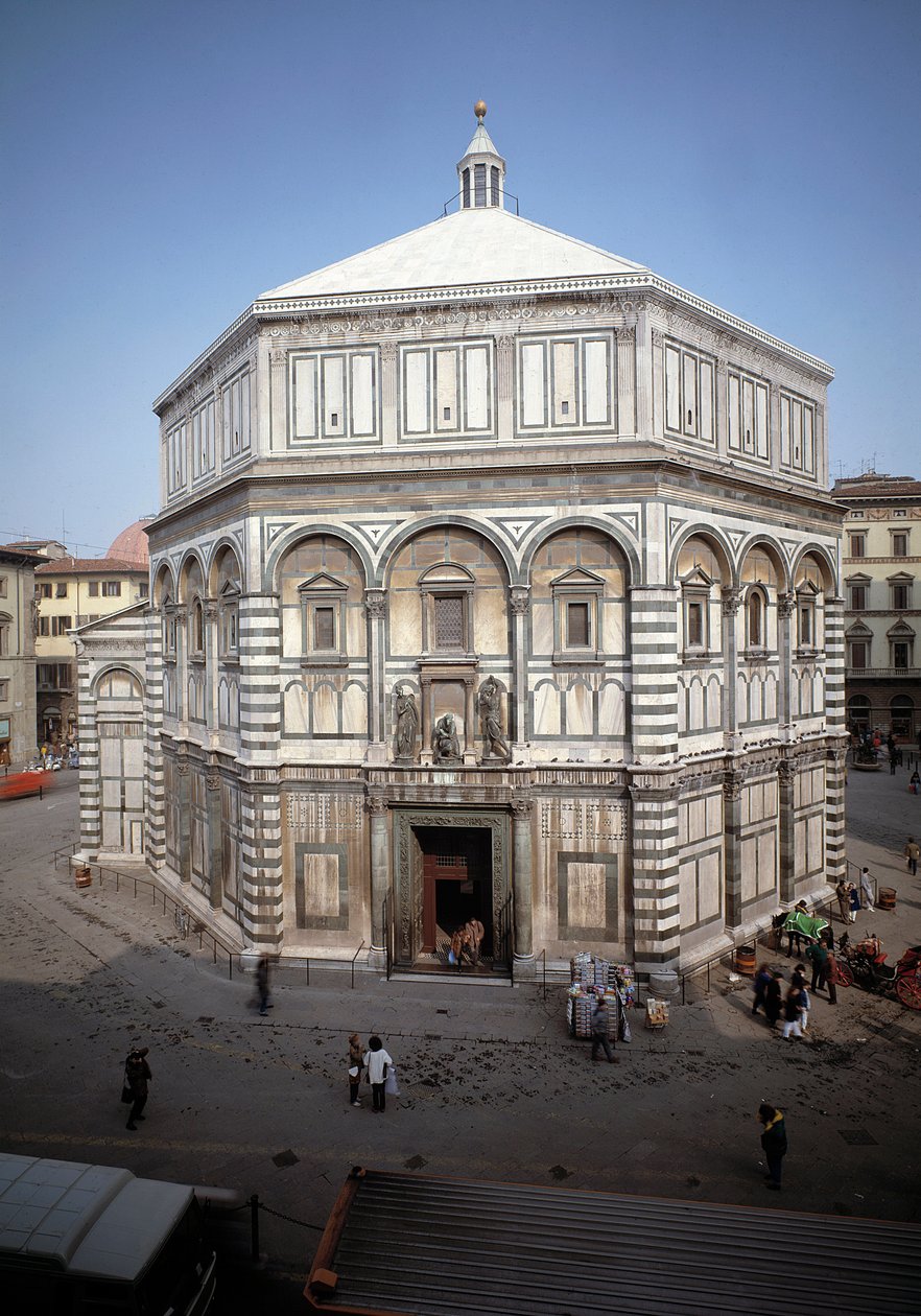 Vista do Baptistério São João Baptista (Florença Baptistério) de Romanesque