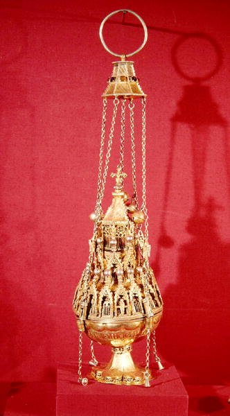 Censer, do Mosteiro Bistritza (prata dourada) de Romanian School