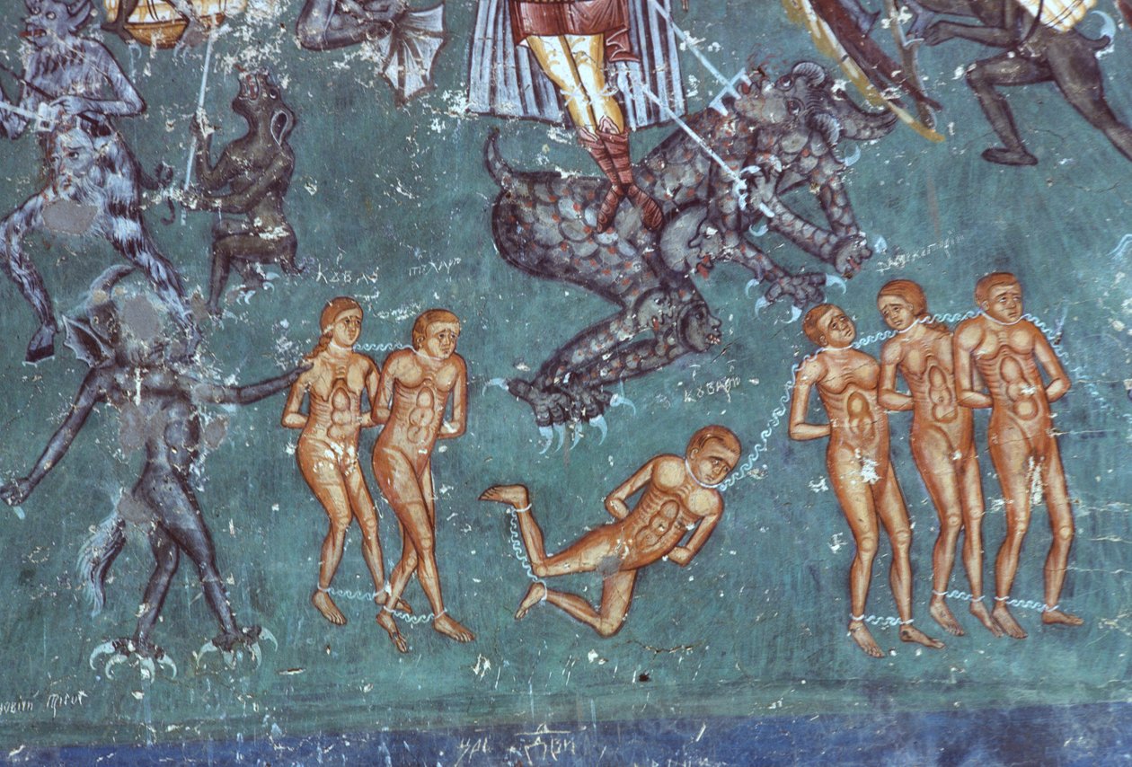 The Damned, detail from O Último Julgamento, 1547-50 de Romanian School