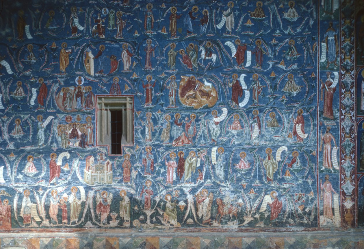 Árvore de Jesse, pintura frente sul, 1547-50 de Romanian School