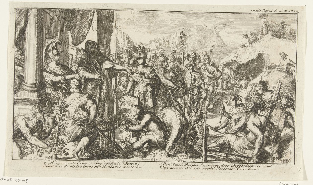 Alegoria de aquisições no Brabant de Romeyn de Hooghe