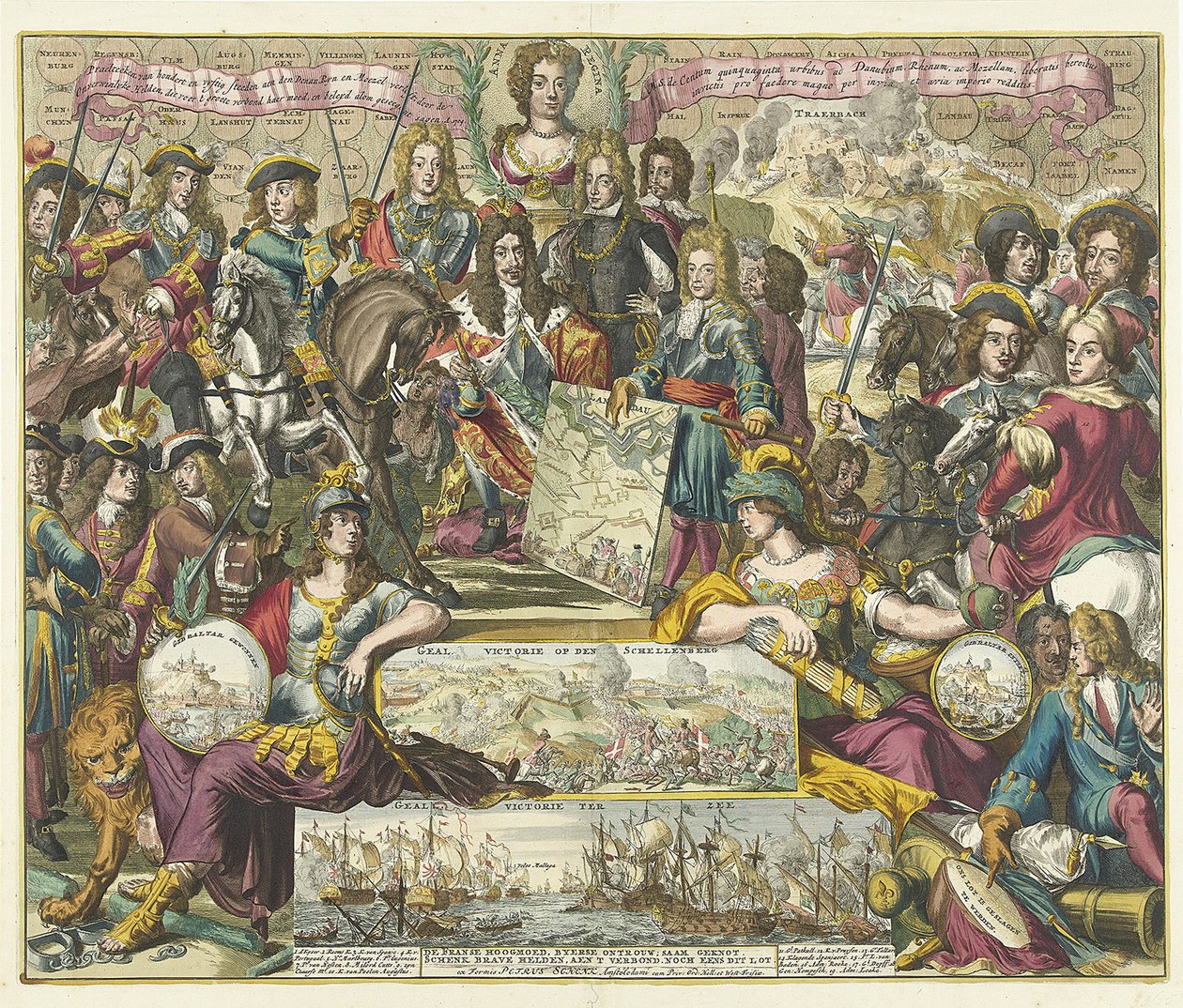 Alegoria da vitória dos aliados em 1704, 1704-1705 de Romeyn de Hooghe