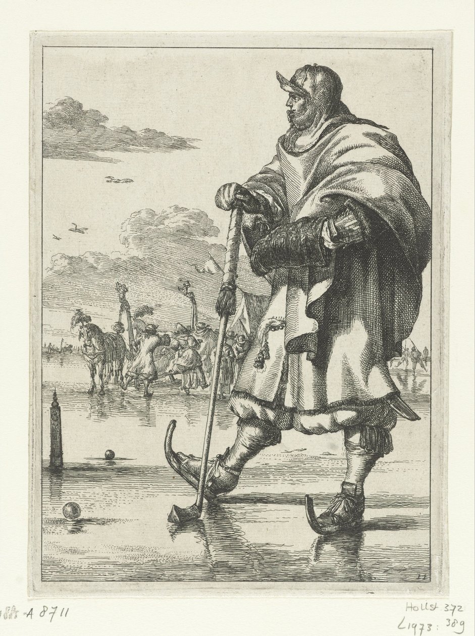 Figures à la mode no 11: Stock player no gelo Figures à la mode (título da série) de Romeyn de Hooghe