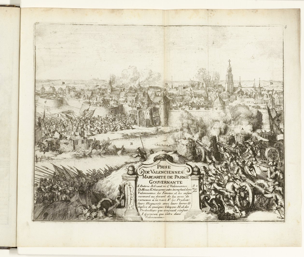 Inname van Valenciennes, 1567
Captura de Valenciennes (título sobre o objecto)
Guerras da Flandres (título da série) de Romeyn de Hooghe