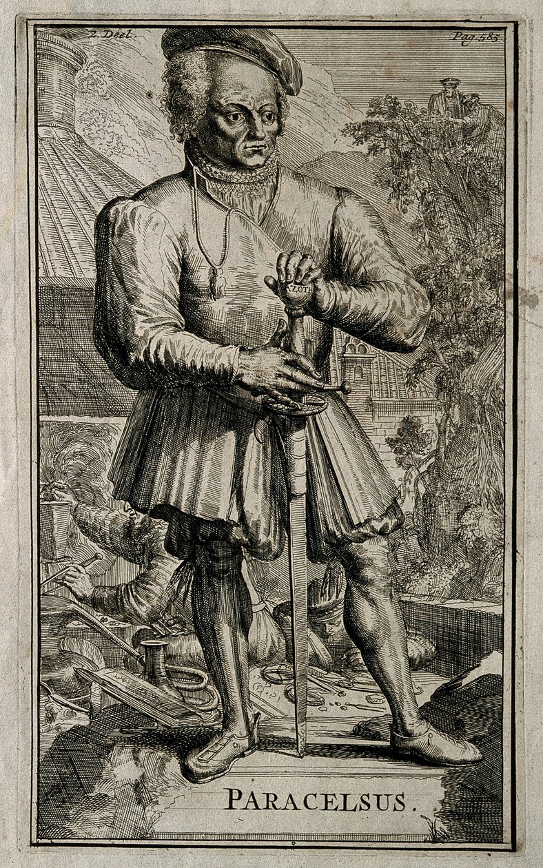Philippus Theophrastus Aureolus Bombastus de Hohenheim Paracelsus. de Romeyn de Hooghe