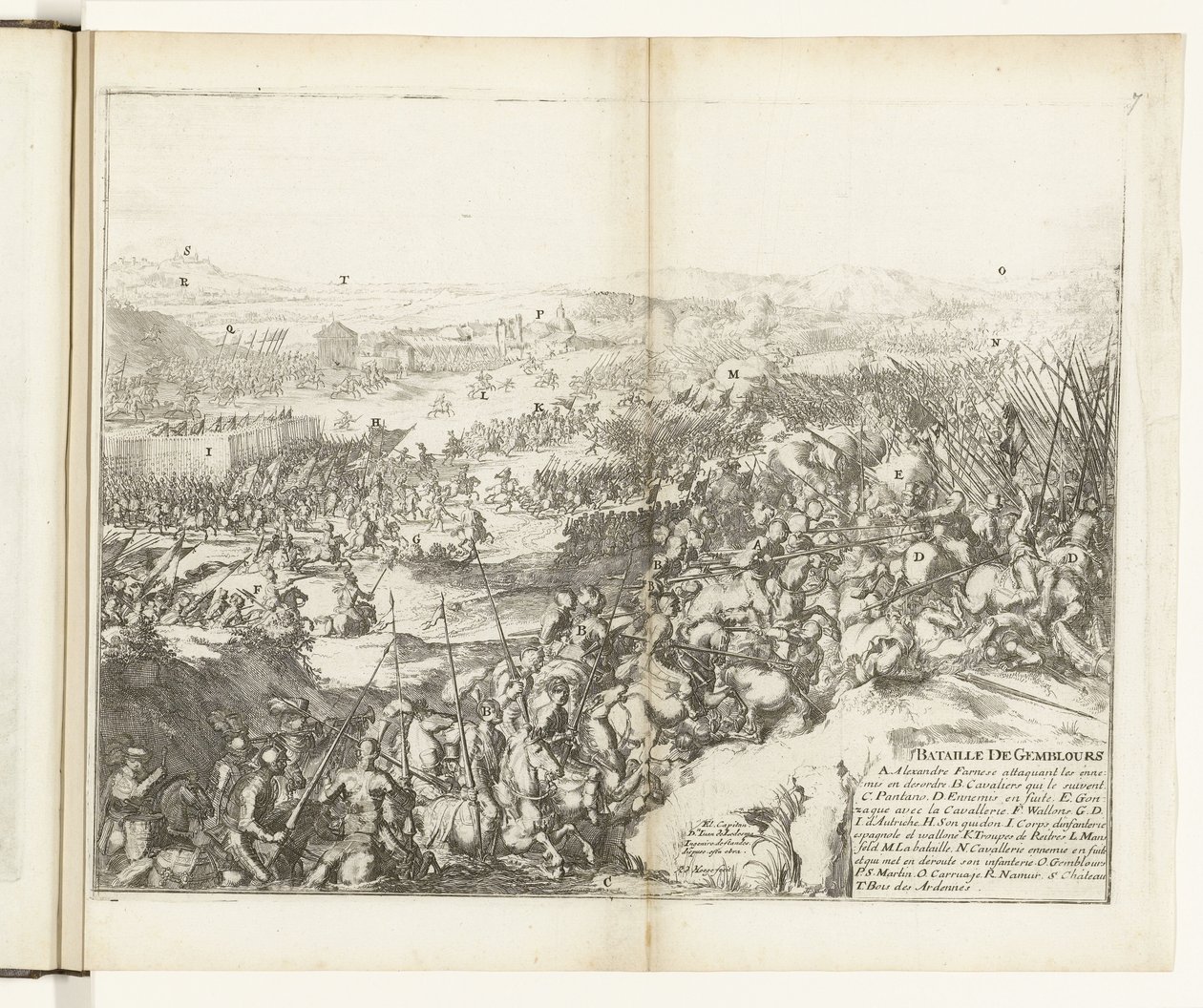 Escória de Gemblours, 1578 Batalha de Gemblours (título no objeto) Guerras de Flandres (título da série) de Romeyn de Hooghe