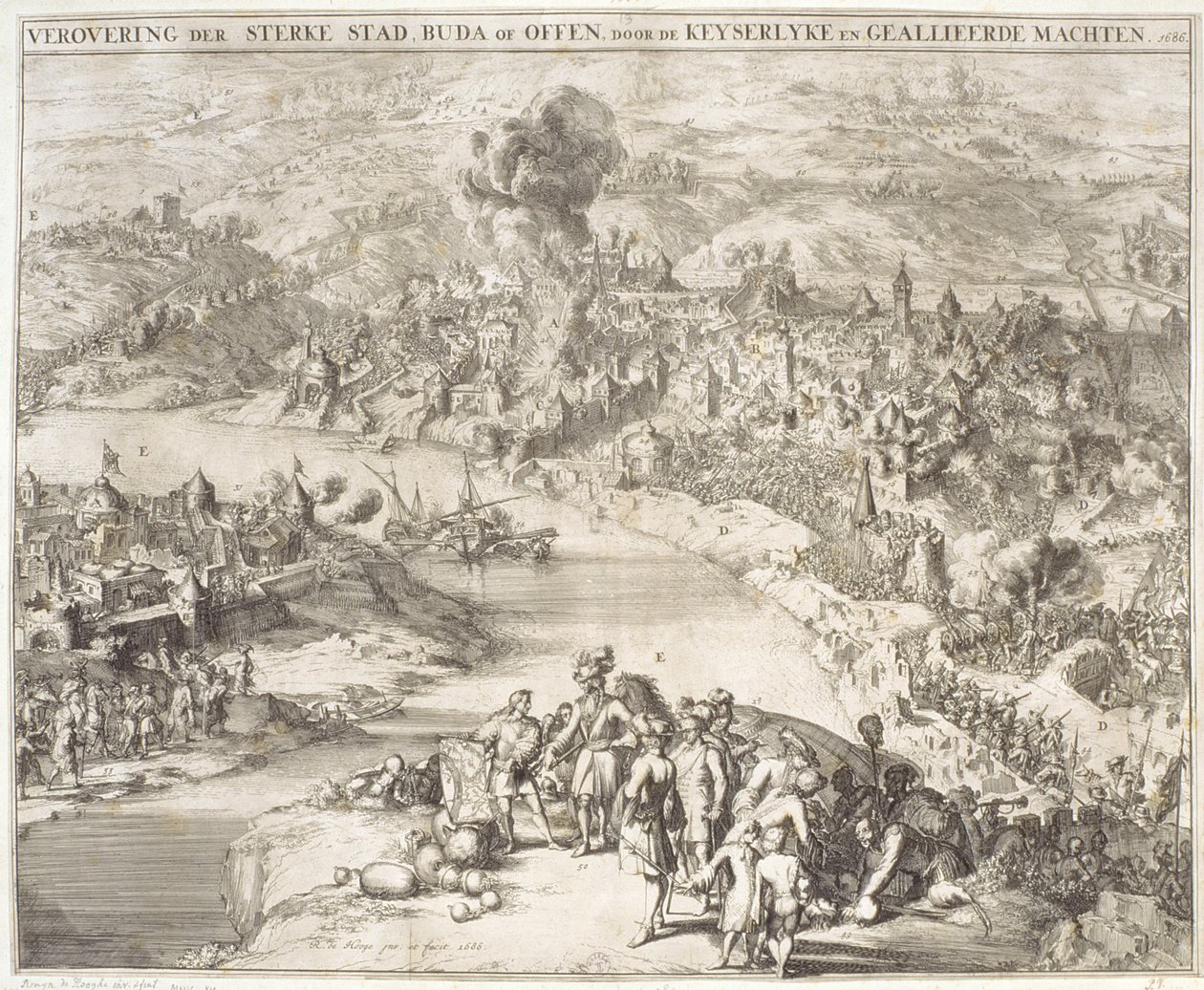 O cerco de Buda em 1541, 1686 de Romeyn de Hooghe