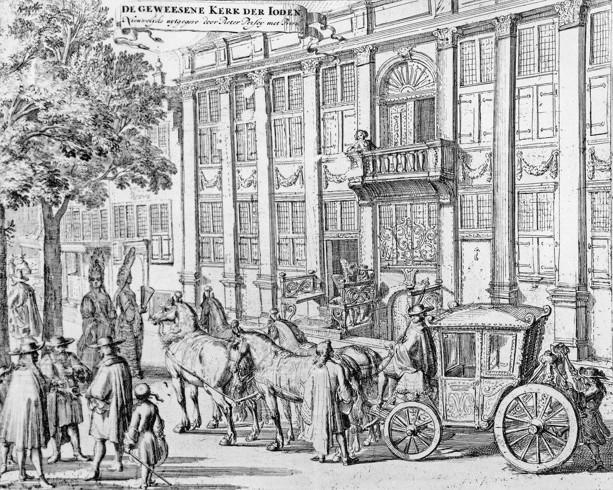 A antiga igreja dos judeus, c.1700 de Romeyn de Hooghe