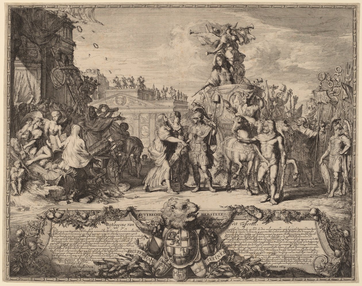 Restaurações de Uytrecht (A Recaptura de Utrecht, 1673) de Romeyn de Hooghe