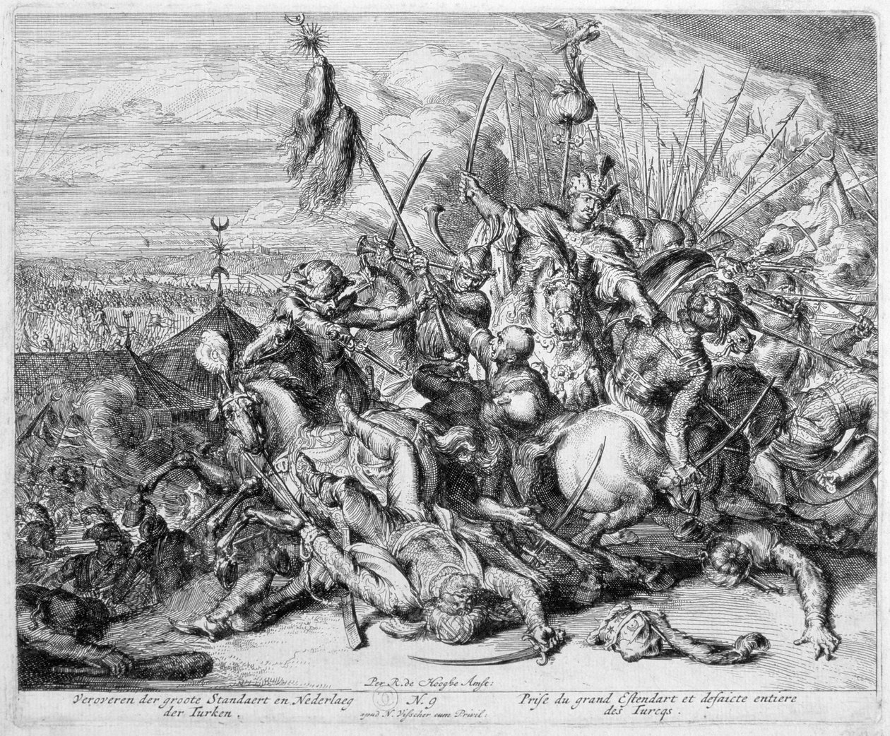 Ciclo de Impressão de Viena, Capturando o Grande Padrão, 1683 de Romeyn de Hooghe