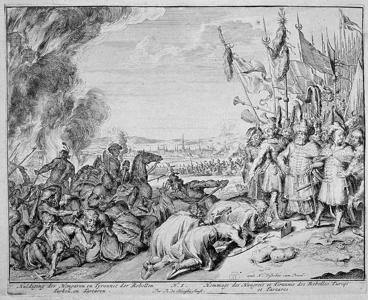 Ciclo de Impressão de Viena, Homenagem aos Húngaros, 1683 de Romeyn de Hooghe