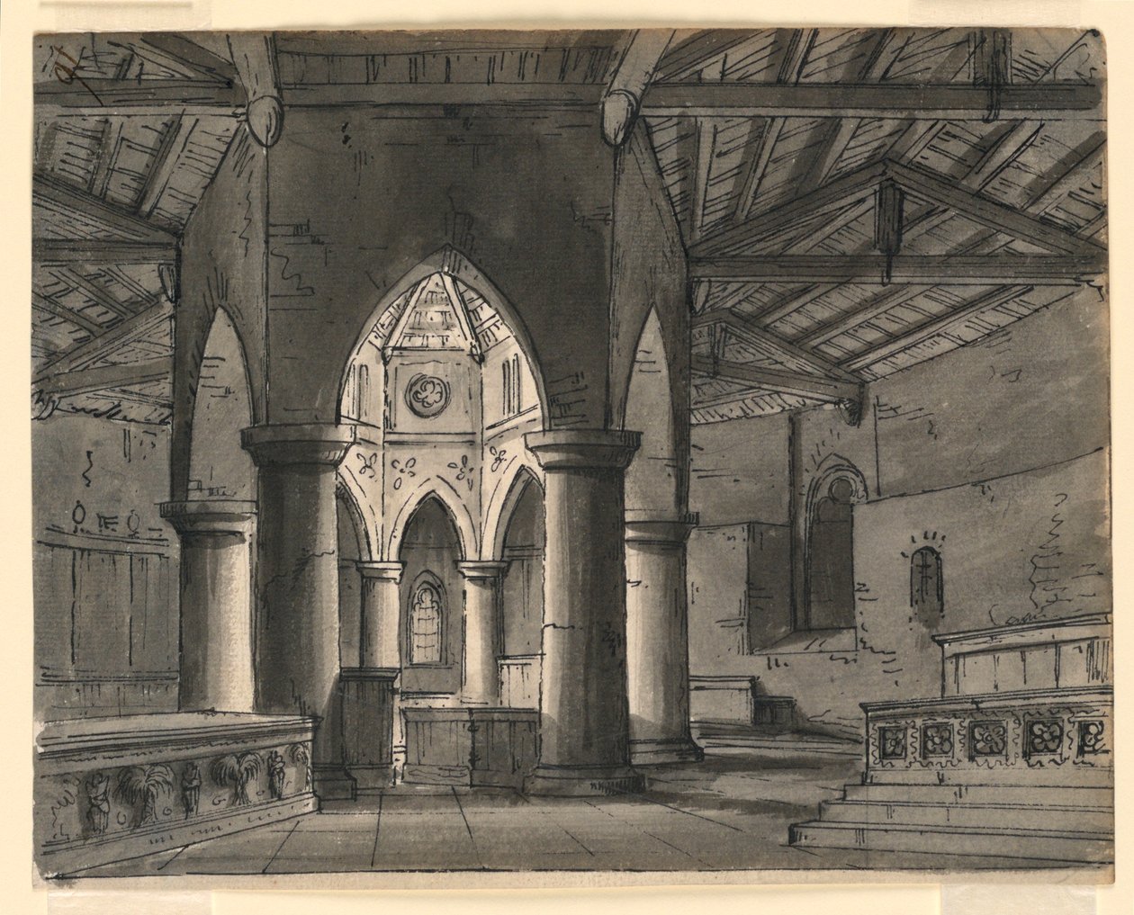 Cenário, Interior da Capela Gótica de Romolo Achille Liverani