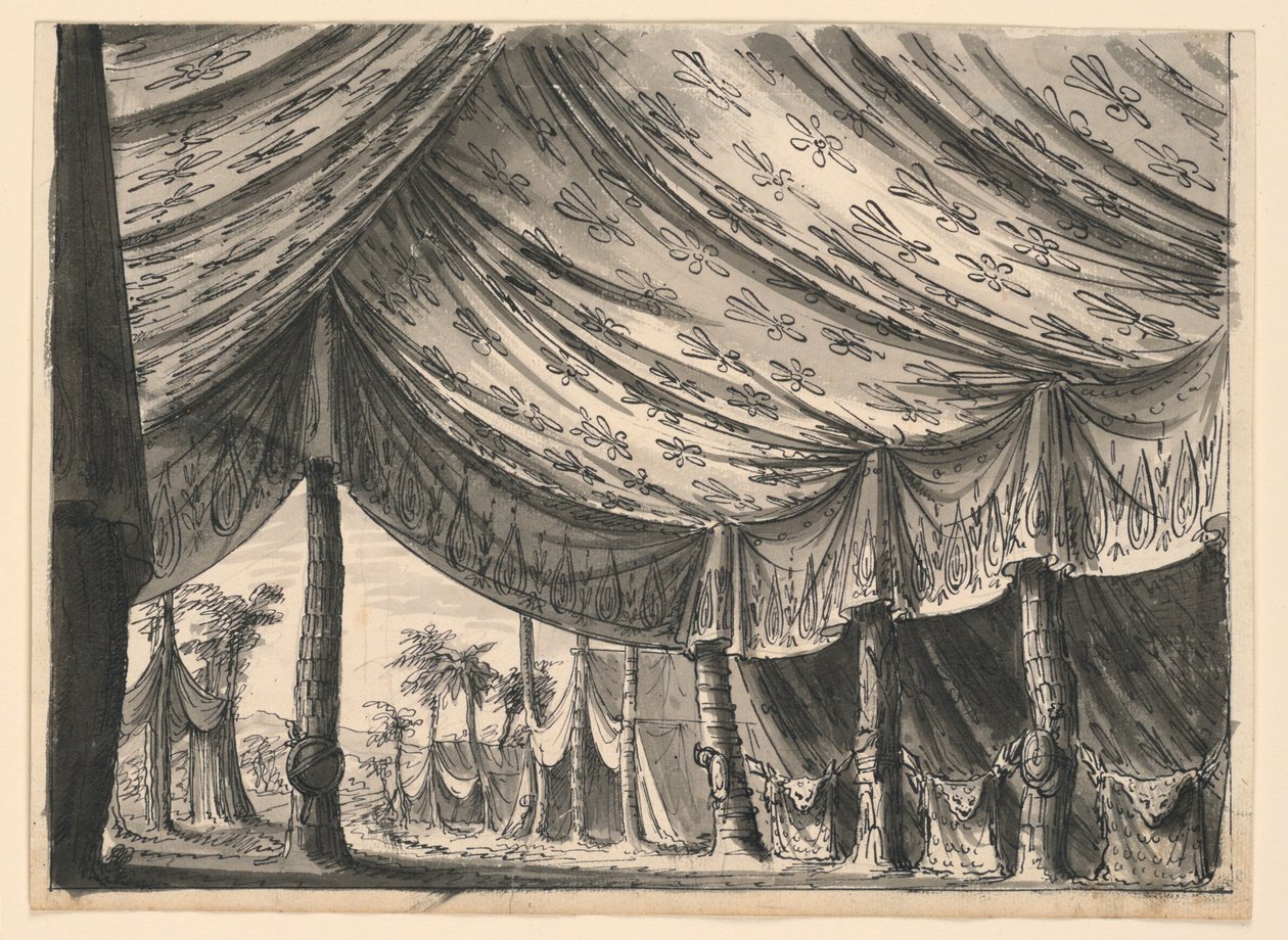 Cenário, Tenda de Genghis Khan, para o Ballet "Genghis Khan" de Luigi Henry de Romolo Achille Liverani