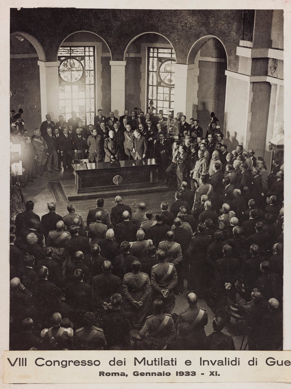 "VIII Congresso de Maimed e Inválidos de Guerra - Roma, Janeiro 1933 - 11" (foto a p/b) de Romolo del Papa