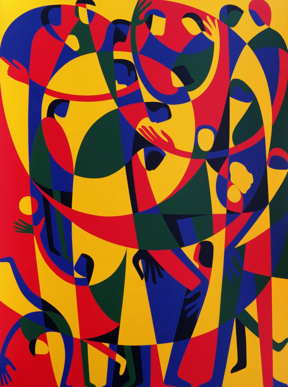 Live Adventurously, 1998 (acrílico a bordo) de Ron Waddams