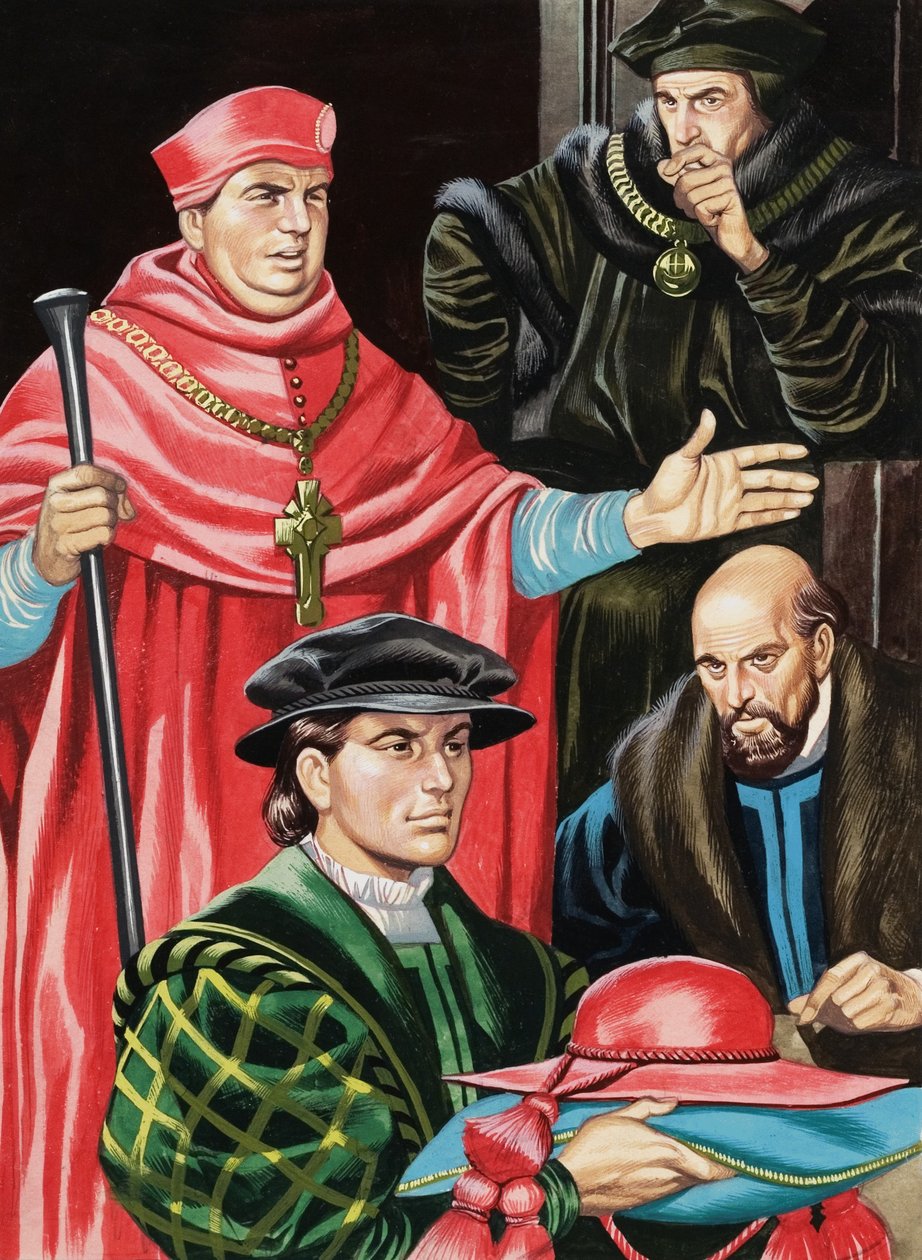 O Cardeal Wolsey e Sir Thomas More de Ron Embleton