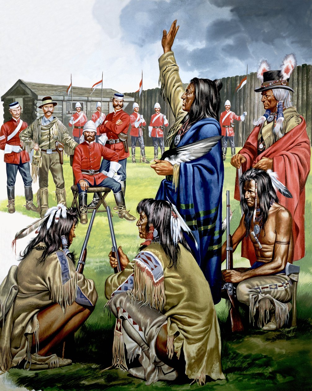 Índios e soldados americanos de Ron Embleton