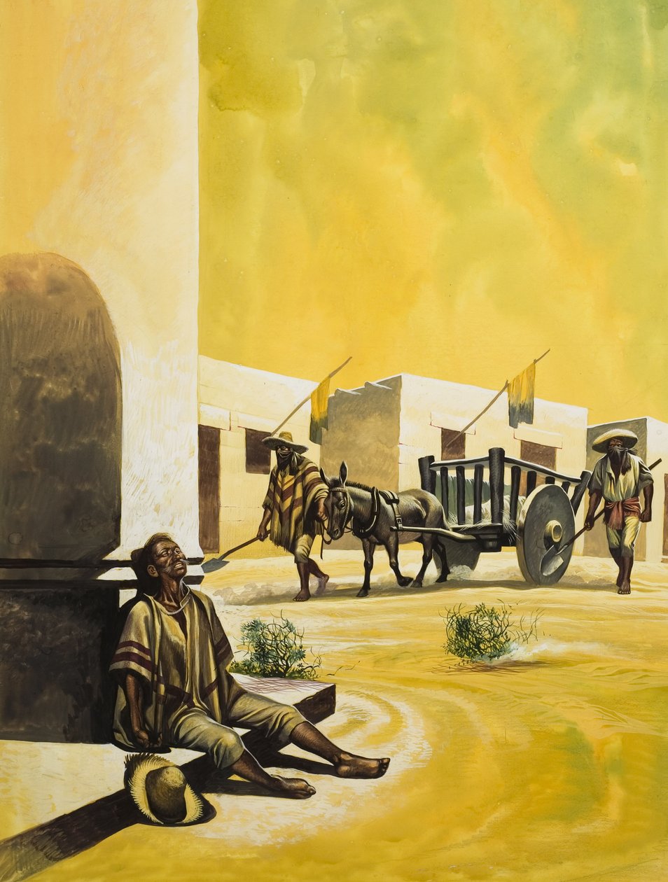 México sob Santa Anna (1794-1876) (guache sobre papel) de Ron Embleton
