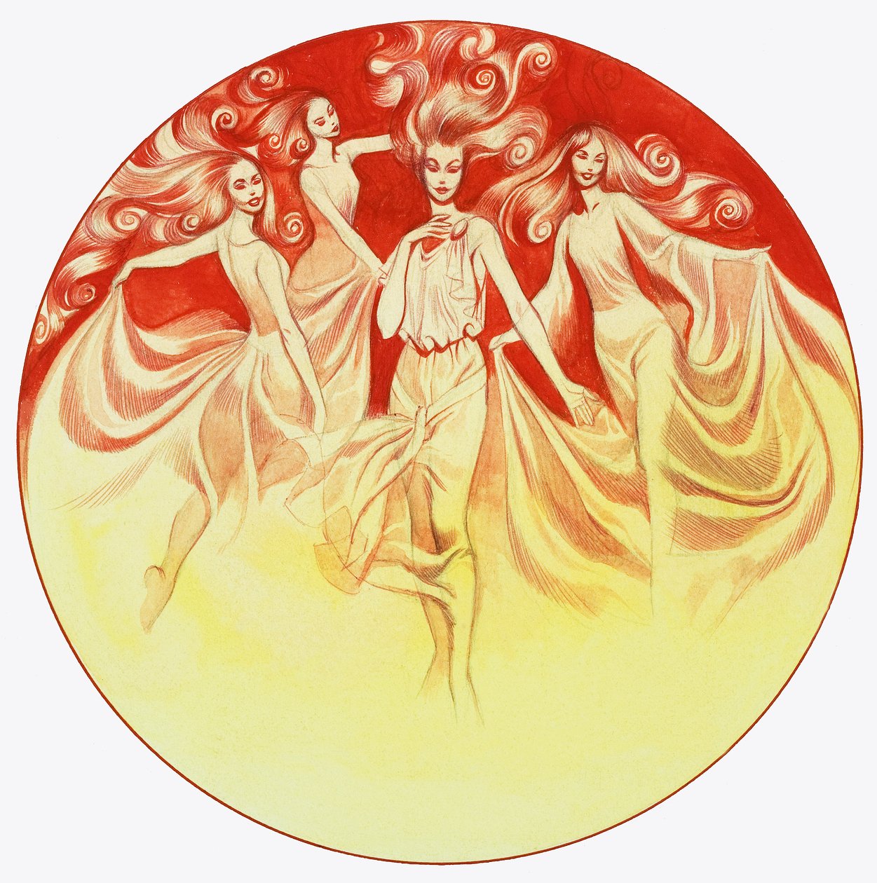 Tannhauser e Vénus (guache sobre papel) de Ron Embleton