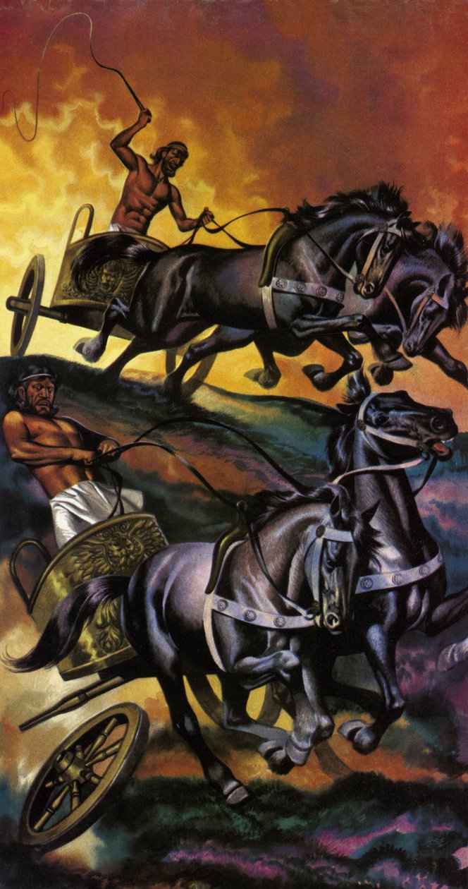 A Guerra dos Deuses (litografia a cores) de Ron Embleton