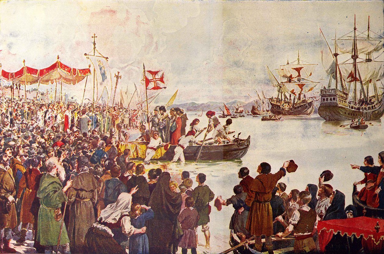 Departure of Vasco da Gama to India de Roque Gameiro