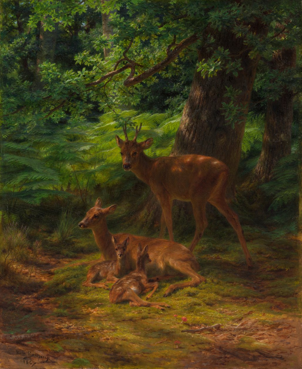 Veado em repouso, 1867 de Rosa Bonheur