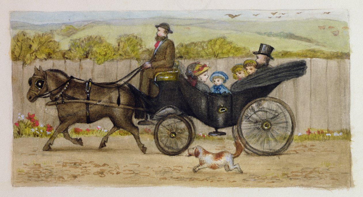 Na carruagem, Addiscombe, 1883 de Rosa Clementina Petherick