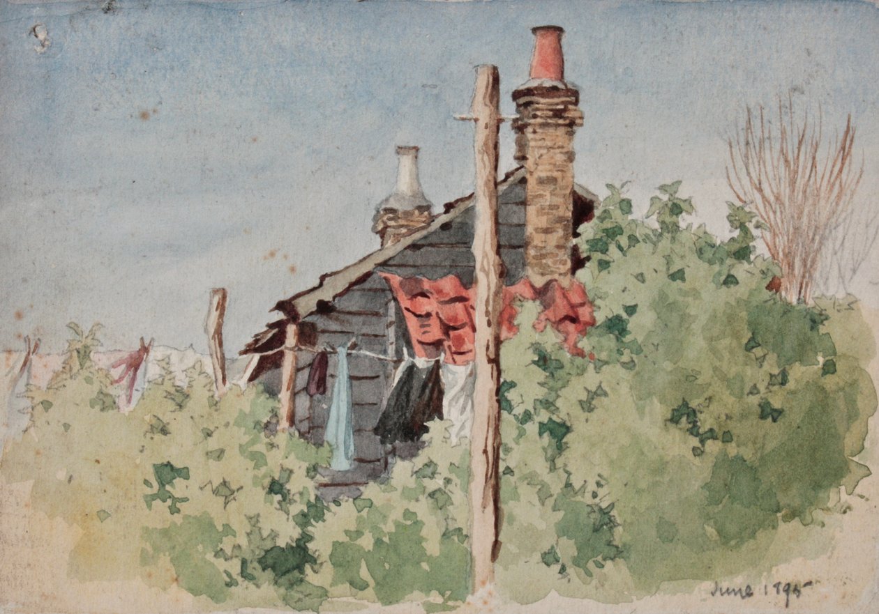 Lavando em uma linha, 1895 de Rosa Clementina Petherick