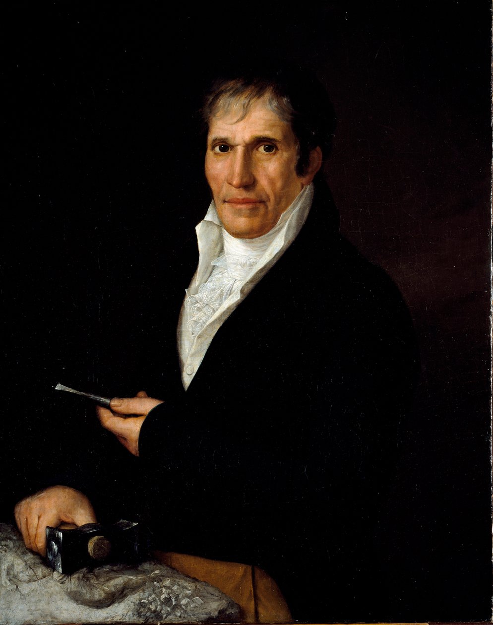 Retrato do escultor Bartolomeo Carrera Pintura de Rosa Bacigalupo Carrera (século XIX) Genes, Accademia Ligustica di Belle Arti de Rosa Bacigalupo Carrea