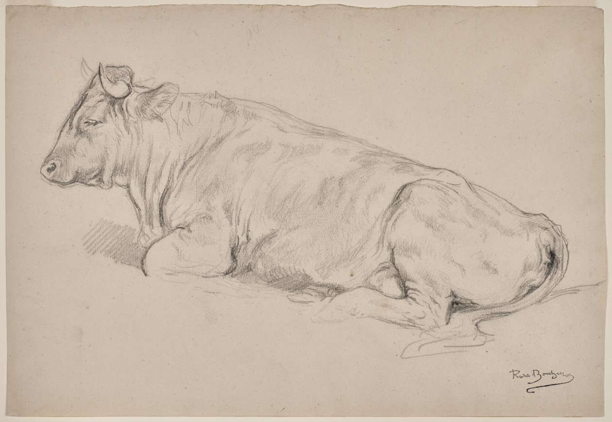 Touro em repouso de Rosa Bonheur