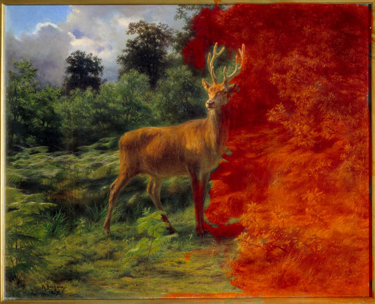 Veado a ouvir o vento de Rosa Bonheur