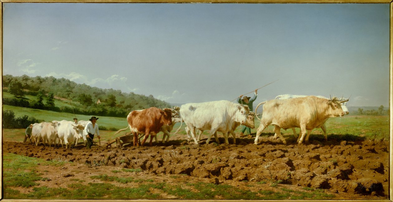 O arado nivernais, a sombra Pintura de Marie Rosalie Bonheur dit Rosa Bonheur (1822-1899) 1849 Sol. 1,3x2,6 m Paris, musee d